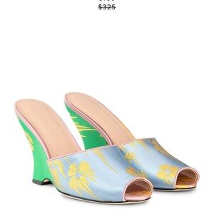 Cynthia Rowley Metallic Gold Foil Platform Wedge